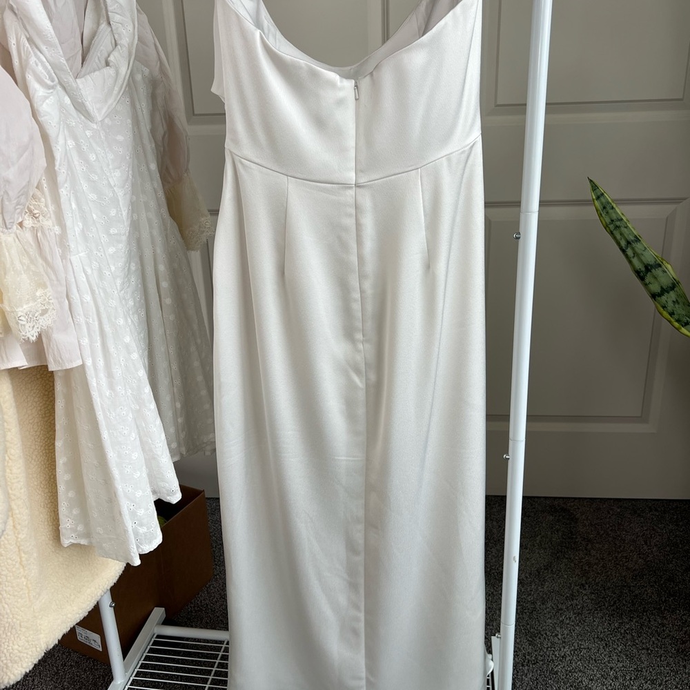 Jenny Yoo “Perla” Dress Neck Scarf Strapless for Bridal Shower, Rehearsal Dinner - Picture 6 of 16